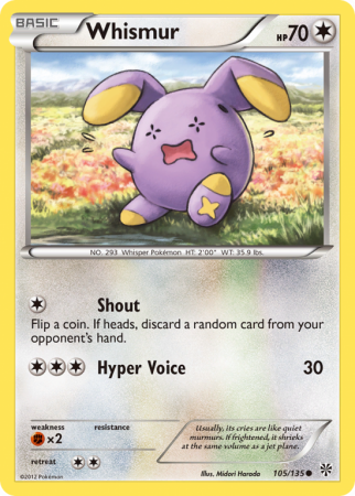 Whismur 105/135 Black & White Plasma Storm