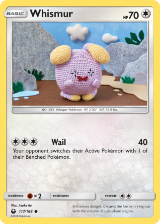 Whismur 117/168 Sun & Moon Celestial Storm