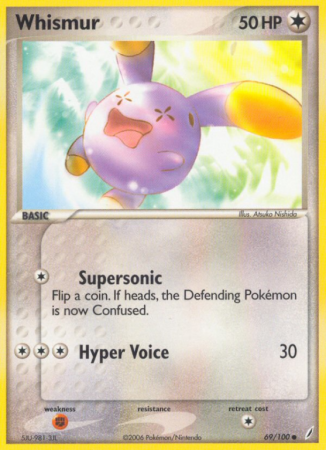 Whismur 69/100 EX Crystal Guardians