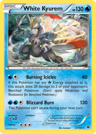 White Kyurem 21/124 XY Fates Collide