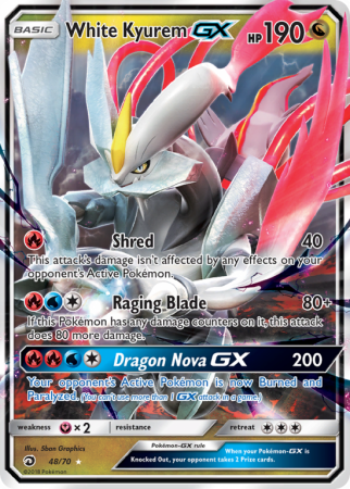 White Kyurem-GX 48/70 Sun & Moon Dragon Majesty