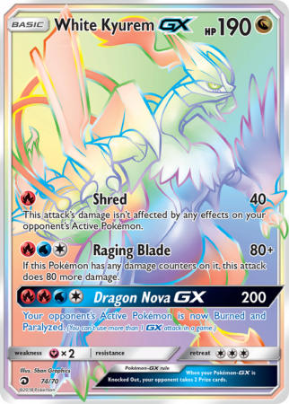 White Kyurem-GX 74/70 Sun & Moon Dragon Majesty