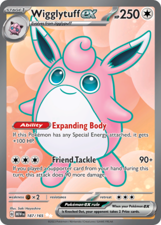 Wigglytuff ex 187/165 Scarlet & Violet 151
