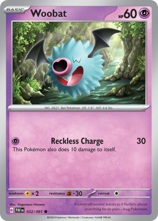 Woobat 32/91 Scarlet & Violet Paldean Fates