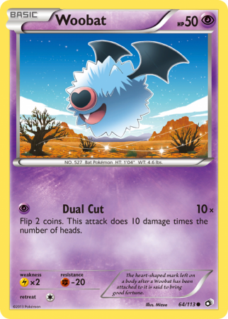 Woobat 64/113 Black & White Legendary Treasures