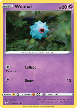 Woobat 68/203 Sword & Shield Evolving Skies