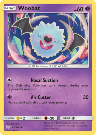 Woobat 87/236 Sun & Moon Cosmic Eclipse