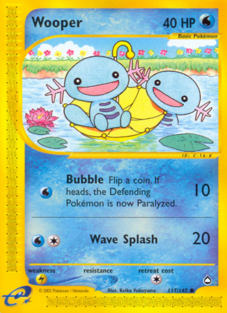 Wooper 117/186 E-Card Aquapolis