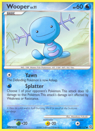 Wooper 118/132 Diamond & Pearl Secret Wonders