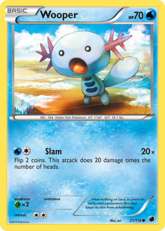 Wooper 21/116 Black & White Plasma Freeze
