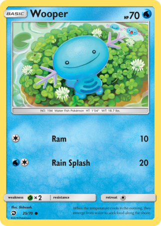Wooper 25/70 Sun & Moon Dragon Majesty