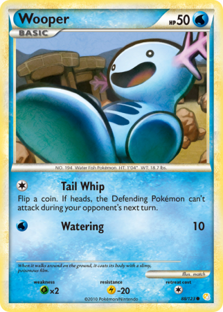 Wooper 88/123 HeartGold & SoulSilver HeartGold & SoulSilver