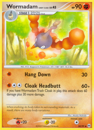 Wormadam Sandy Cloak 50/99 Platinum Arceus