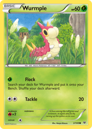 Wurmple 3/108 XY Roaring Skies