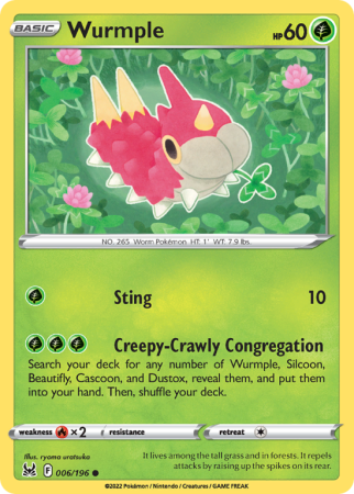 Wurmple 6/196 Sword & Shield Lost Origin