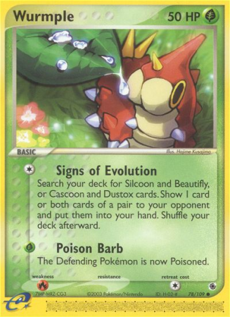 Wurmple 78/109 EX Ruby & Sapphire