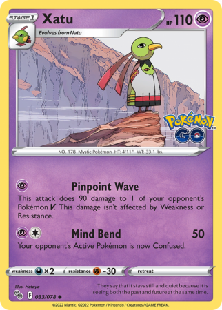 Xatu 33/78 Sword & Shield Pokémon GO