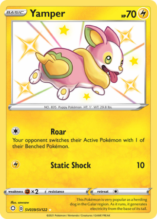 Yamper SV039/122 Sword & Shield Shiny Vault