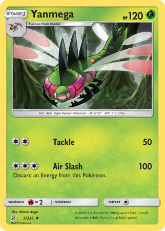 Yanmega 3/236 Sun & Moon Unified Minds