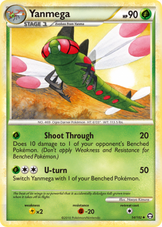 Yanmega 54/102 HeartGold & SoulSilver HS—Triumphant