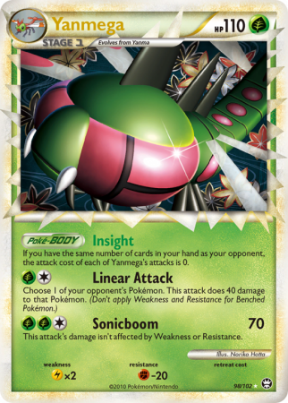 Yanmega 98/102 HeartGold & SoulSilver HS—Triumphant