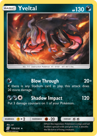 Yveltal 139/236 Sun & Moon Unified Minds