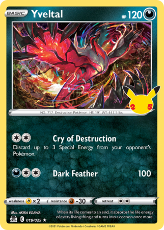 Yveltal 19/25 Sword & Shield Celebrations
