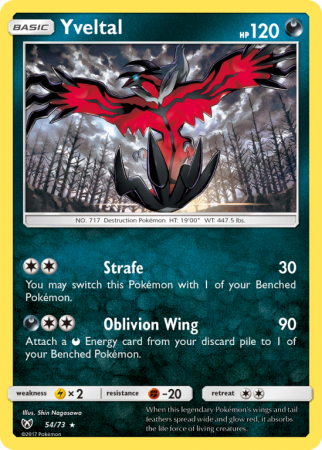 Yveltal 54/73 Sun & Moon Shining Legends