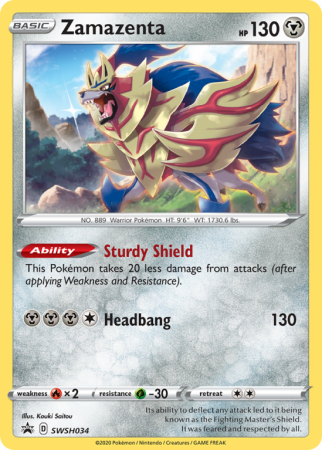 Zamazenta SWSH034/103 Sword & Shield SWSH Black Star Promos
