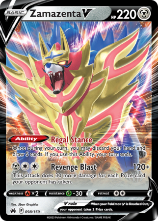 Zamazenta V 98/159 Sword & Shield Crown Zenith