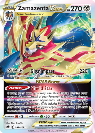 Zamazenta VSTAR 99/159 Sword & Shield Crown Zenith