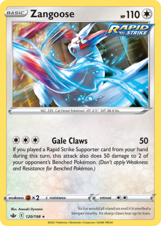 Zangoose 120/198 Sword & Shield Chilling Reign