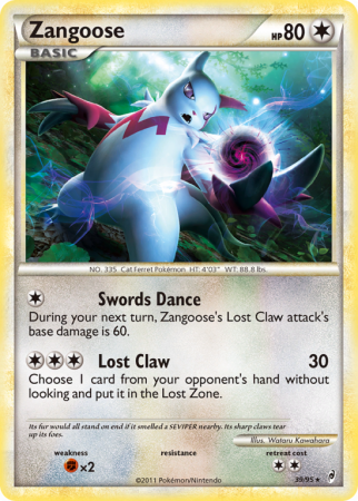 Zangoose 39/106 HeartGold & SoulSilver Call of Legends