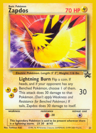 Zapdos 23/53 Base Wizards Black Star Promos