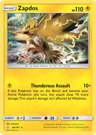 Zapdos 40/181 Sun & Moon Team Up