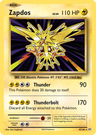 Zapdos 42/108 XY Evolutions