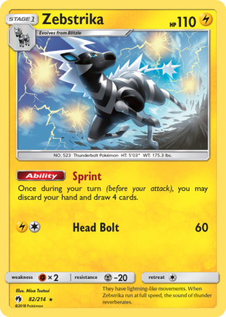 Zebstrika 82/214 Sun & Moon Lost Thunder