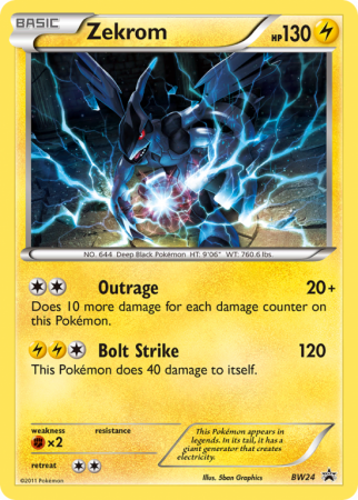 Zekrom BW24/101 Black & White BW Black Star Promos