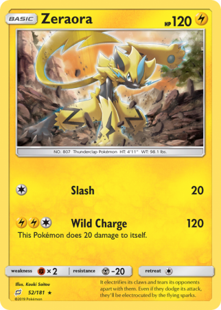 Zeraora 52/181 Sun & Moon Team Up