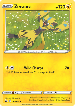 Zeraora 52/159 Sword & Shield Crown Zenith
