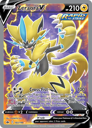 Zeraora V 165/198 Sword & Shield Chilling Reign