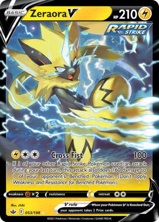 Zeraora V 53/198 Sword & Shield Chilling Reign