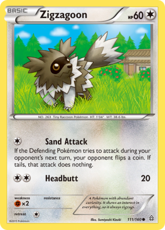 Zigzagoon 111/160 XY Primal Clash