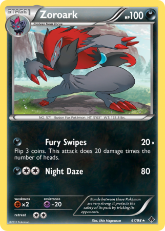 Zoroark 67/98 Black & White Emerging Powers