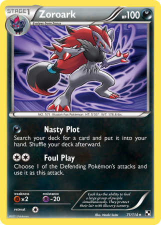 Zoroark 71/114 Black & White Black & White
