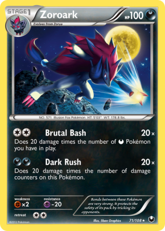 Zoroark 71/108 Black & White Dark Explorers