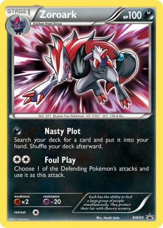 Zoroark BW09/101 Black & White BW Black Star Promos