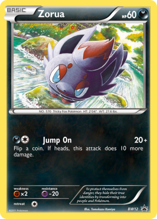 Zorua BW12/101 Black & White BW Black Star Promos