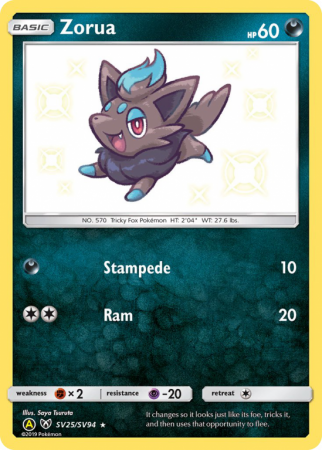 Zorua SV25/94 Sun & Moon Shiny Vault