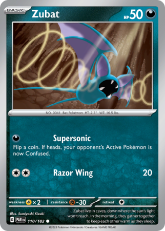 Zubat 110/182 Scarlet & Violet Paradox Rift